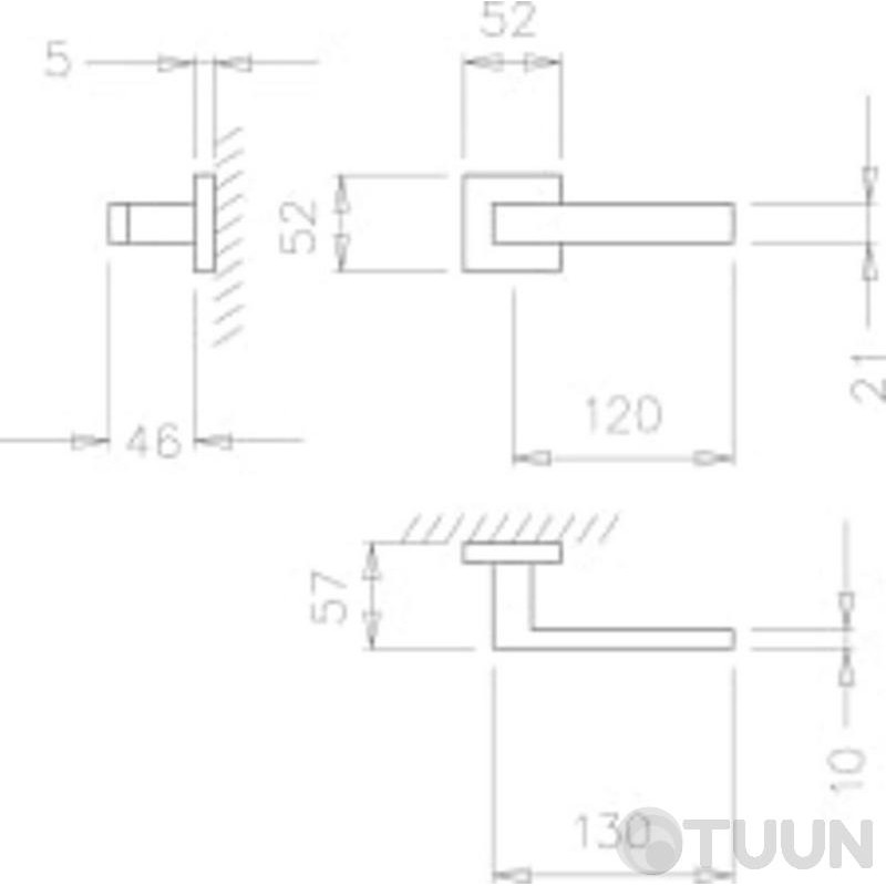 Ручка Tupai 2275 5SQ-153 чорний R ф/з