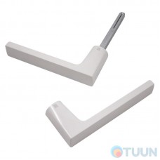 Door handle on rosette Nuda Baar white matte R f/z