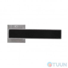 Door handle on rose CONVEX 2185 matte chrome / matte black R f/z