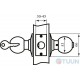 Knob button 607 (3587) ET SC matt chrome with cl