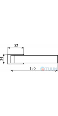 Tupai Novinka 3033RE handle light chrome R f/z