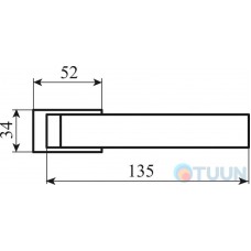 Tupai Novinka 3033RE handle light chrome R f/z