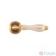 Ручка на розетке Fimet 148-231C F02 Lady мат латунь/фарфоровая/слоновая кость золотая полоска R ф/з