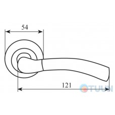 Firenze Capri handle semi-brass/matt brass R f/z