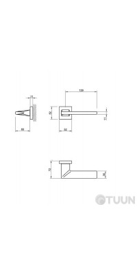 Ручка Tupai 4140 Q -03 хром R ф/з