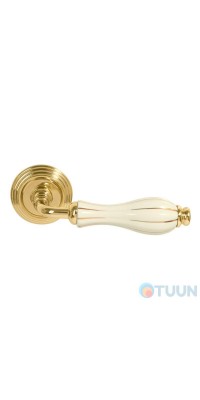 Fimet 148-269 F01 Lady handle, brass/ivory/gold stripe R, f/z