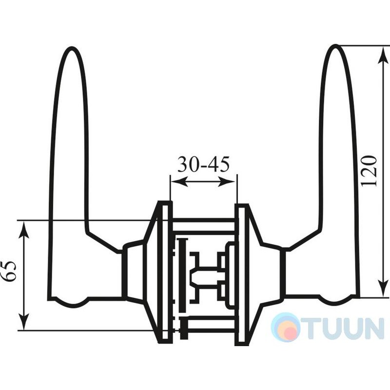 Handle lock 878 AB antique brass cl.