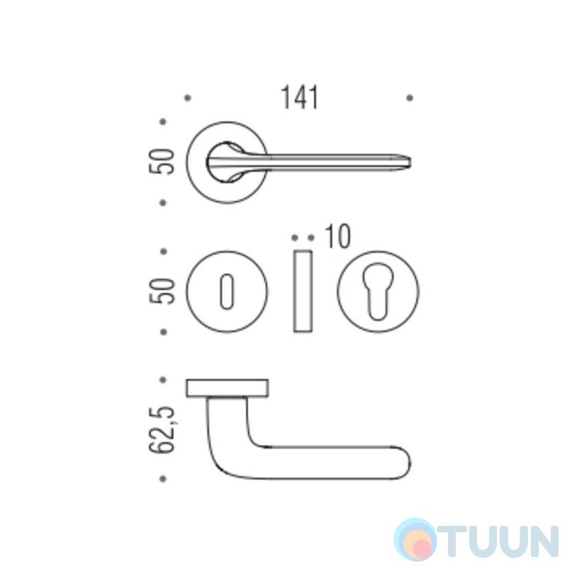 Colombo Roboquattro ID 41 chrome R handle