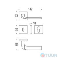 Colombo ISY BL11 RSB handle, matte chrome, f/z