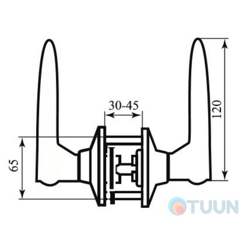 Handle lock RDA 891 matt nickel
