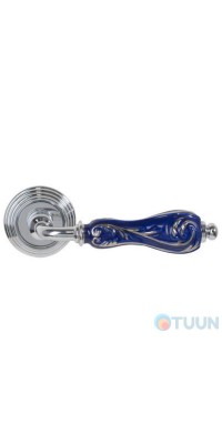 Fimet 147P-269 F04 Flora handle chrome/porcelain Blue R f/z