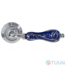 Fimet 147P-269 F04 Flora handle chrome/porcelain Blue R f/z