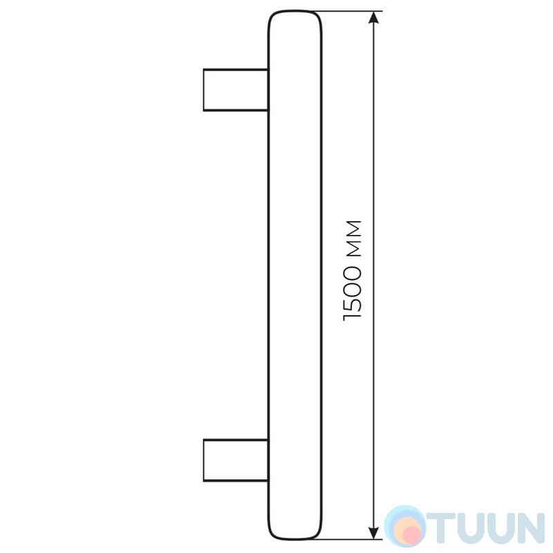 Fimet 810 30 1500 F60 stainless steel pull handle (with two mounting points)