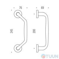 Ручка Colombo Robot CD16B мат.хром тягн