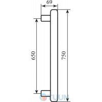 Colombo Wave MP 16 A handle matt chrome tan.