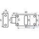 BRUNO 1019 chrome overhead latch