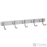 Arino Ideale вешалка на нерж. планке 5 крючков, хром