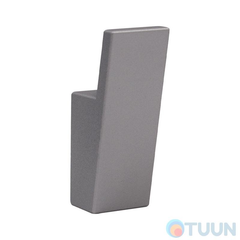 Furniture hook Comit P6451002, rectangular satin chrome