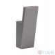 Furniture hook Comit P6451002, rectangular satin chrome