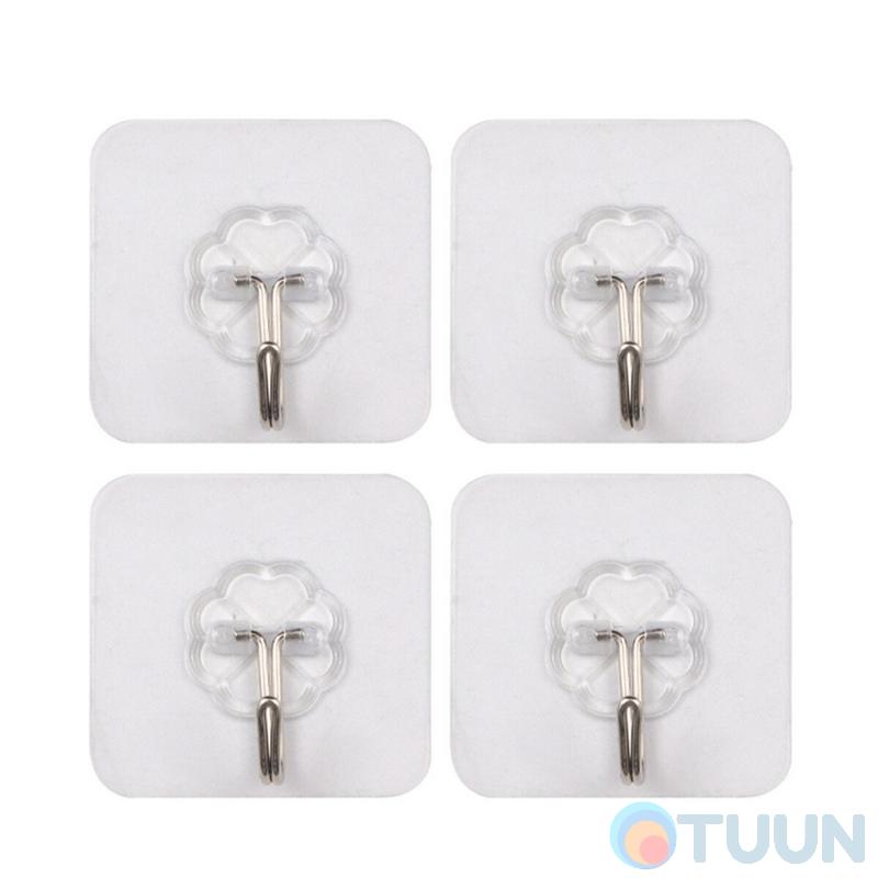 Arino Hook Set "Self-adhesive No. 4" tape 4pcs transparent blister