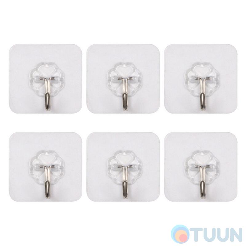 Arino Hook Set "Self-adhesive No. 6" tape 6pcs transparent blister