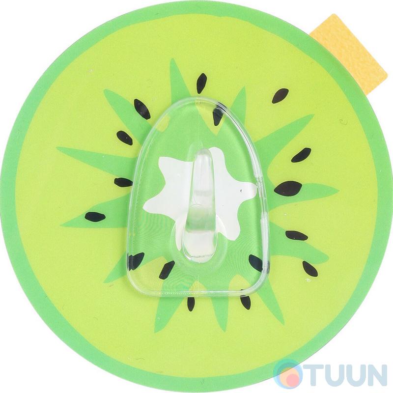 Arino Single plastic hook Kiwi, silicone base