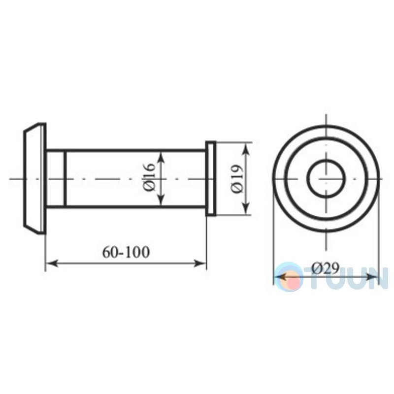 Глаз Protect 60-90 d.16 золото