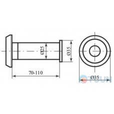 Glazok Protect 70-110 d.25,4 ant. brass.