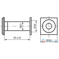 Protect square eyelet 70 * 110 chrome