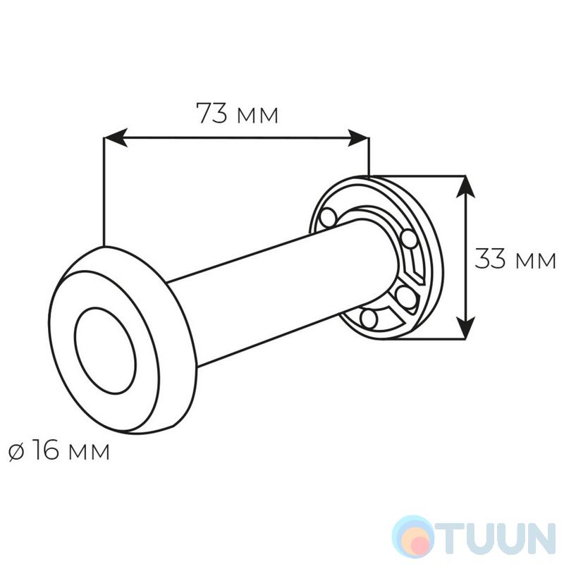 Глаз Securemme 60/110mm 016DXCS60XX круглый мат хром