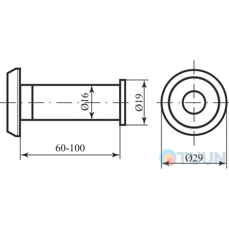 Глаз Protect 60-100 d.16 хром