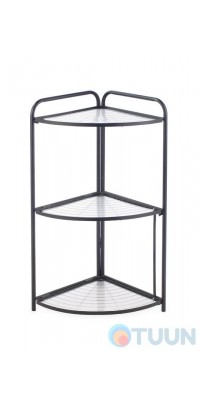 Decorative rack Arino 3 shelves 35X51X85 steel, black