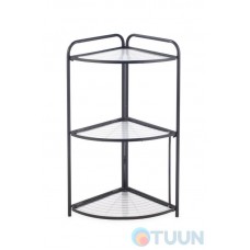 Decorative rack Arino 3 shelves 35X51X85 steel, black