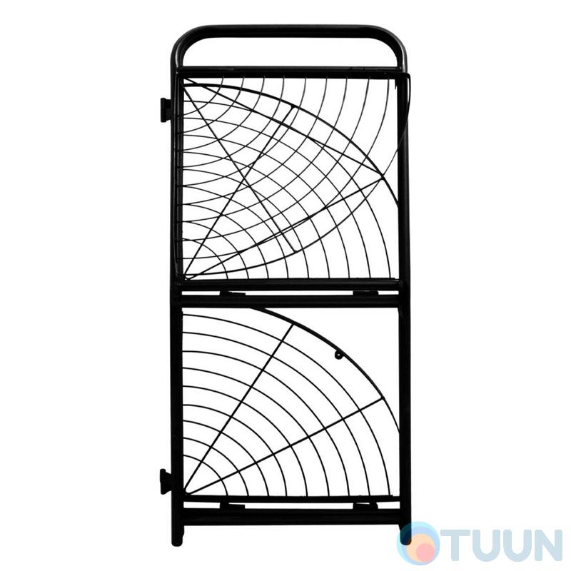 Decorative rack Arino 3 shelves 35X51X85 steel, black