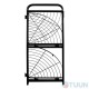 Decorative rack Arino 3 shelves 35X51X85 steel, black