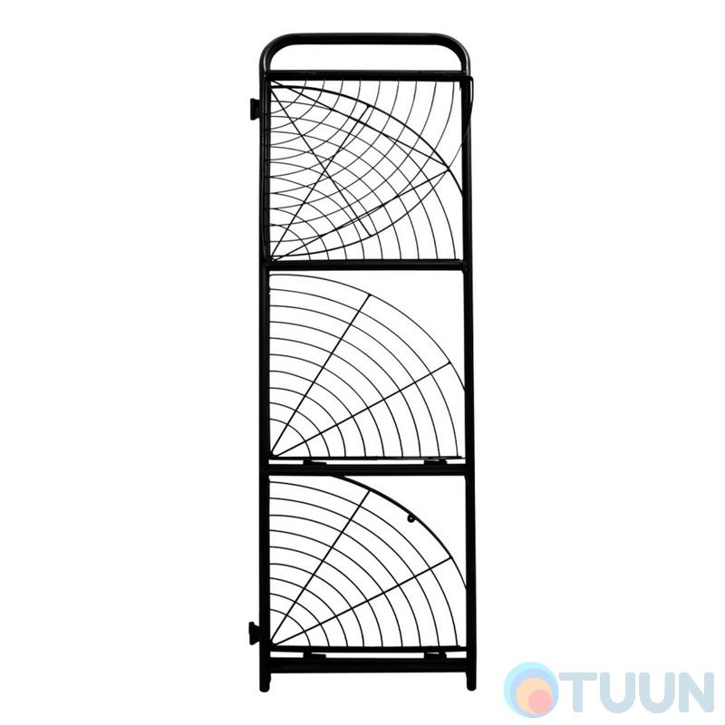 Decorative rack Arino 4 shelves 35X51X120 steel, black