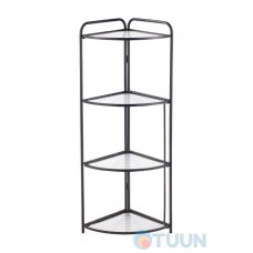 Decorative rack Arino 4 shelves 35X51X120 steel, black