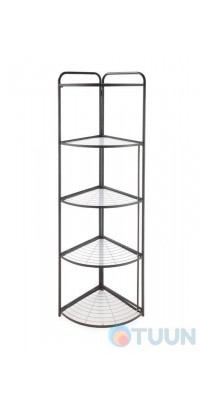 Decorative rack Arino 5 shelves 35X51X156 steel, black