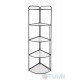 Decorative rack Arino 5 shelves 35X51X156 steel, black
