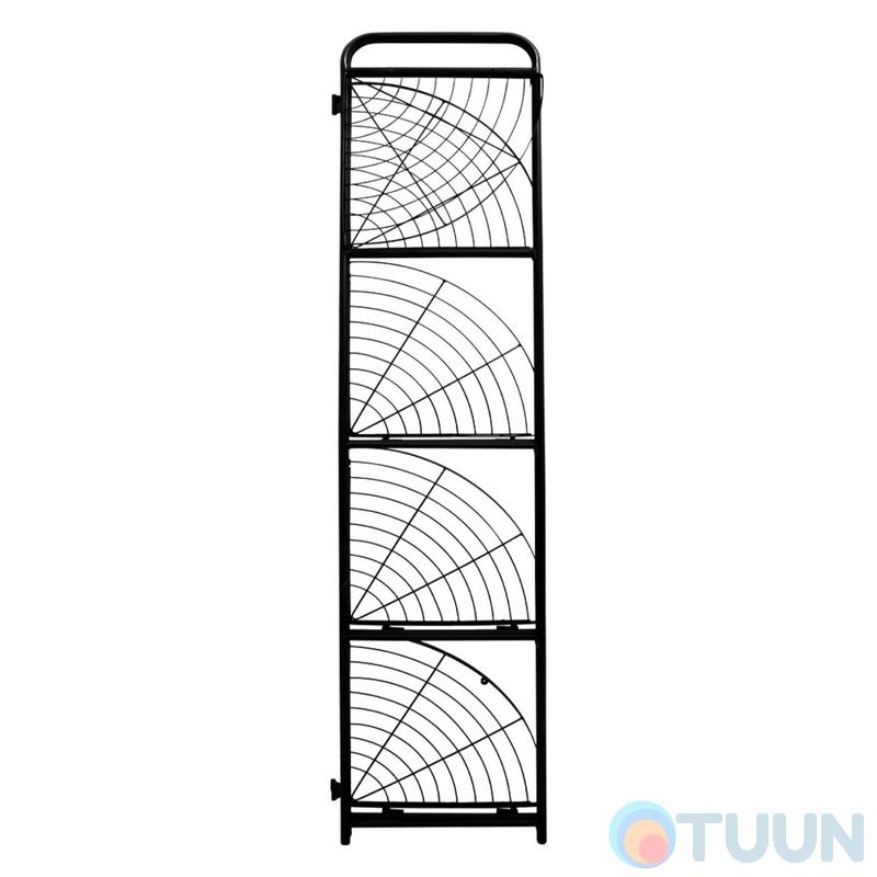 Decorative rack Arino 5 shelves 35X51X156 steel, black