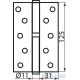 Завіса RDA 125*3*2,5 (1 подш, сталь) мат. ант латунь права