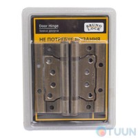 Петля BRUNO Eurocento 100*2,2 сталь ант латунь блистер