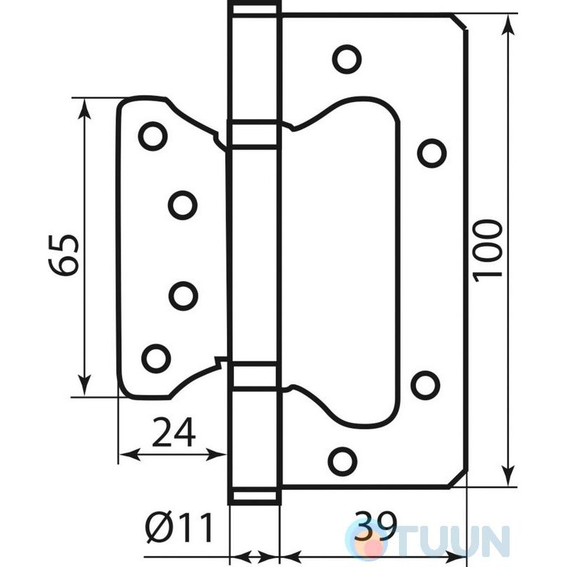 Curtain BRUNO Eurocento 100*2.2 steel ant brass blister