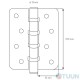 RDA 100*3*3 curtain (4 panels, stainless steel) closed R7 matt chrome