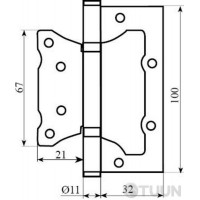 Петля RDA Eurocento узкая хром