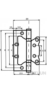 RDA curtain 100 * 2.0 (2 floors, steel) Eurocento matt nickel