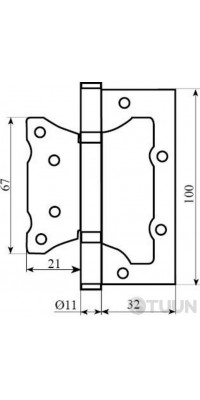 RDA Eurocento narrow antique brass curtain