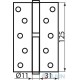 Завіса RDA 125*3*2,5 (1 подш, сталь) мат.нікель права
