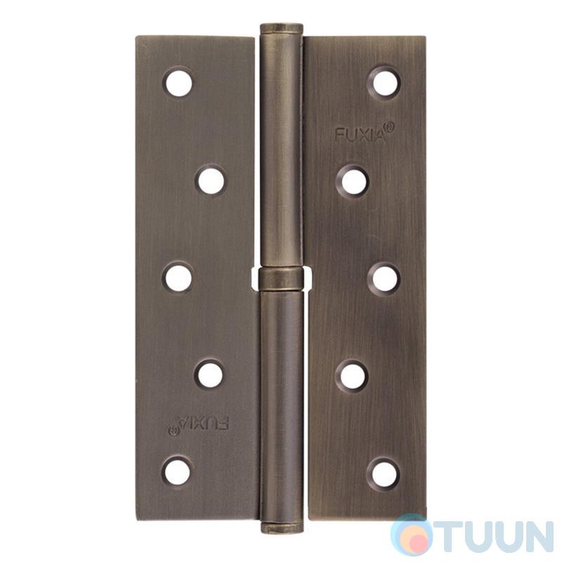Петля 125 * 3*2,5 (1 подшип, сталь) мат.ант латунь правая Fuxia