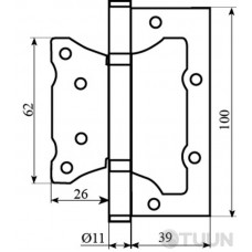 Завис RDA 100 * 2,5 (2подш, сталь) Eurocento мат AB